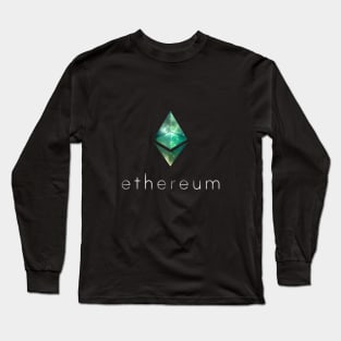 Ethereum Logo Emerald Long Sleeve T-Shirt